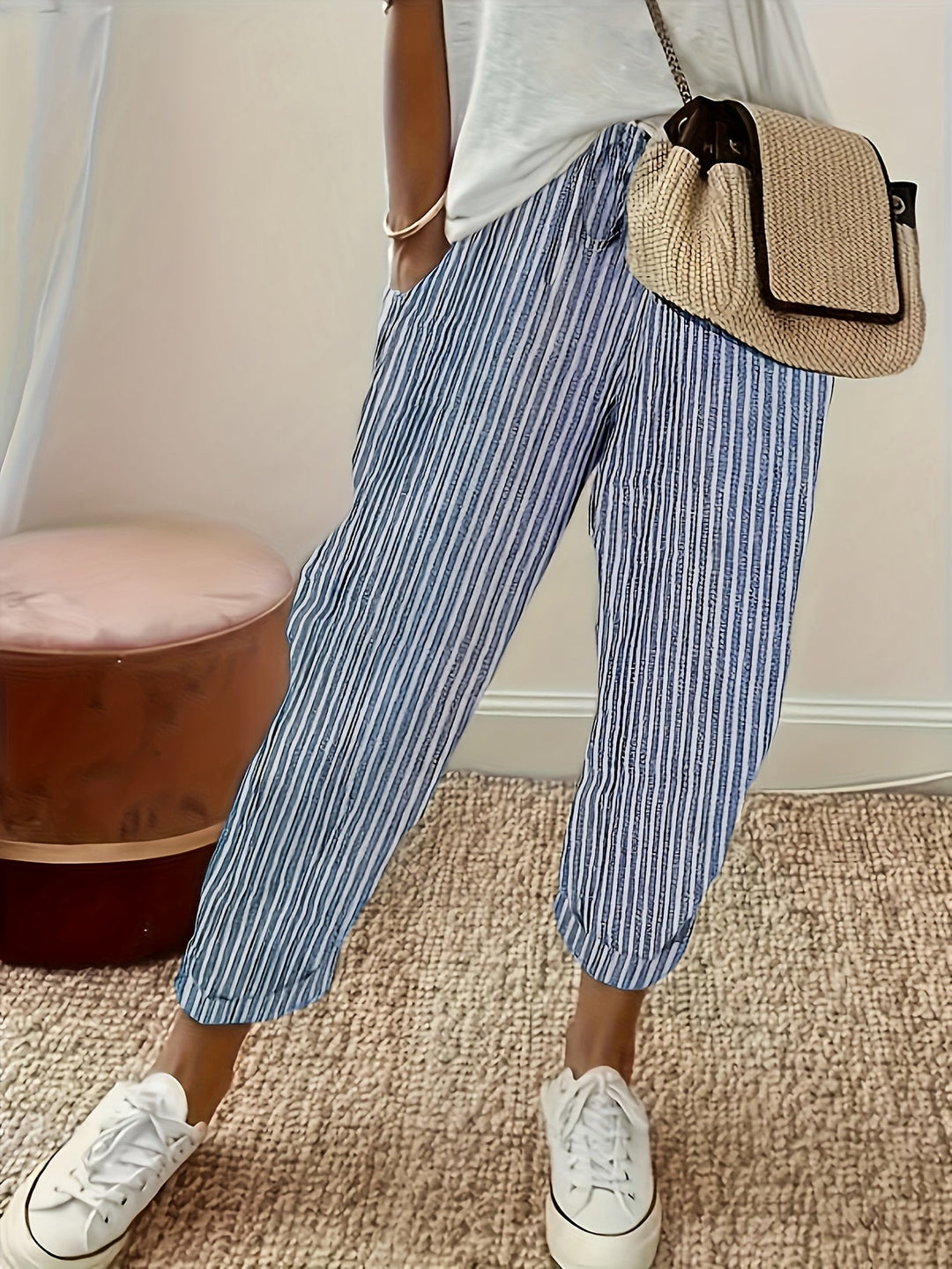 Elena™ - Striped Wide-Leg Trousers