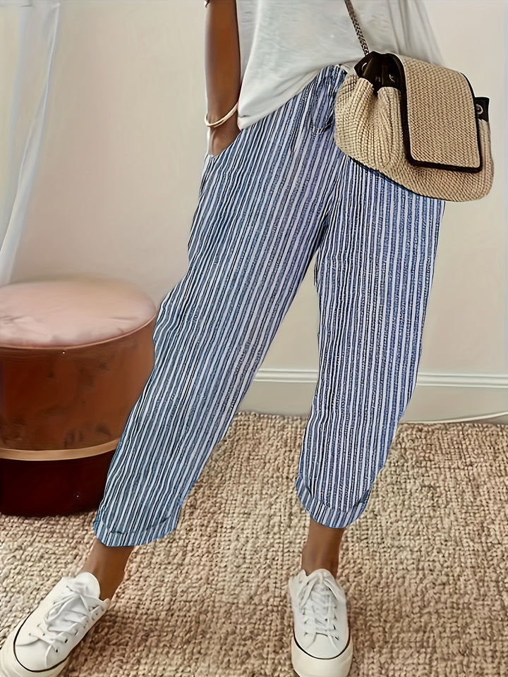 Elena™ - Striped Wide-Leg Trousers