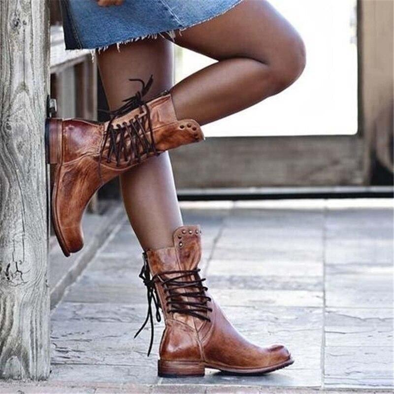Concetta - Leather Boots with Laces