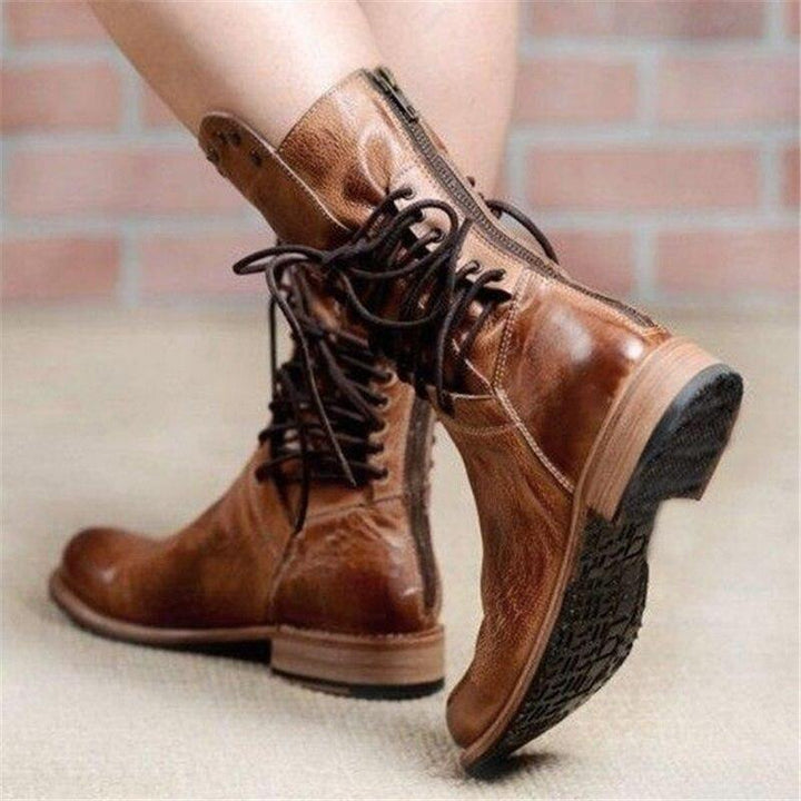 Concetta - Leather Boots with Laces