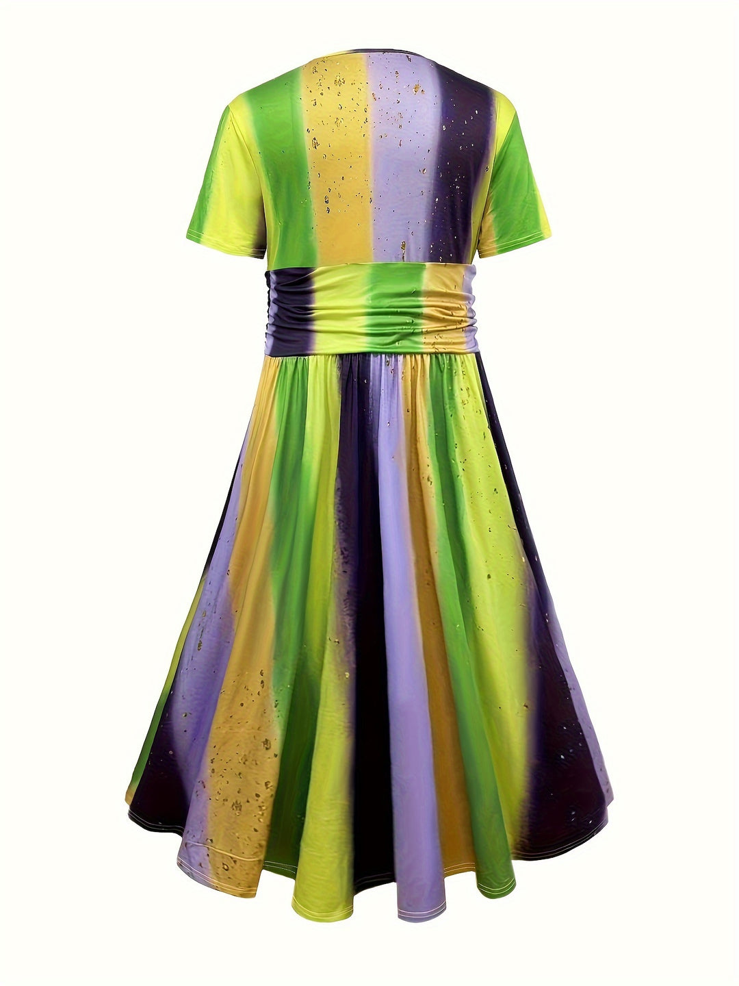 Eve™ - Colorblock Striped Print Dress
