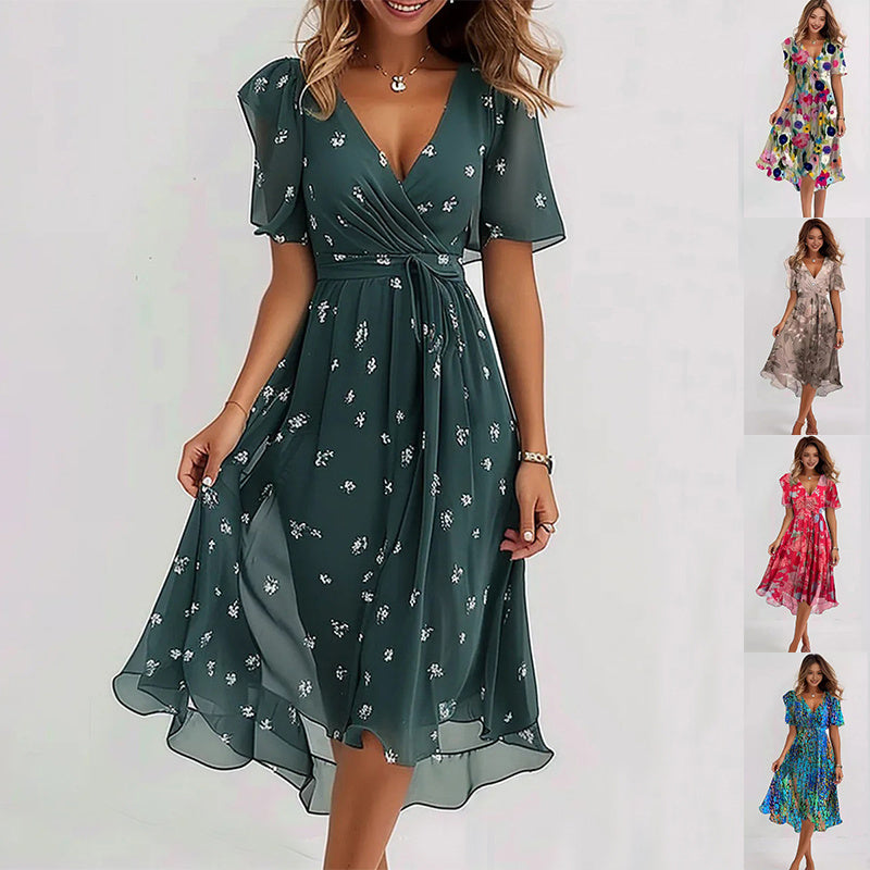 Eleonora - Elegant Short-Sleeved Dress