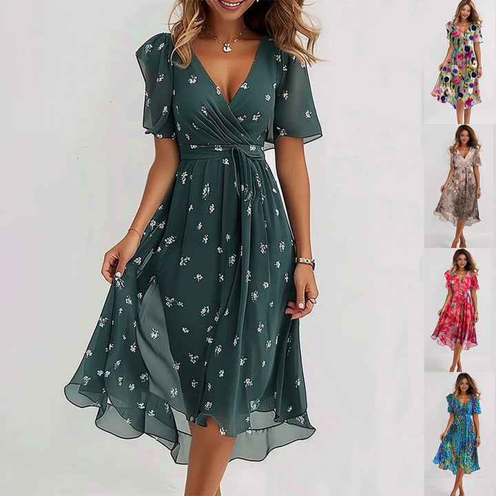 Eleonora - Elegant Short-Sleeved Dress