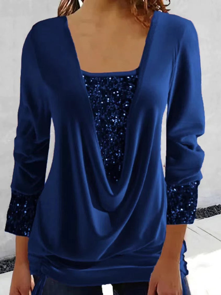 Kiara™ - Long Sleeve Sequin Top