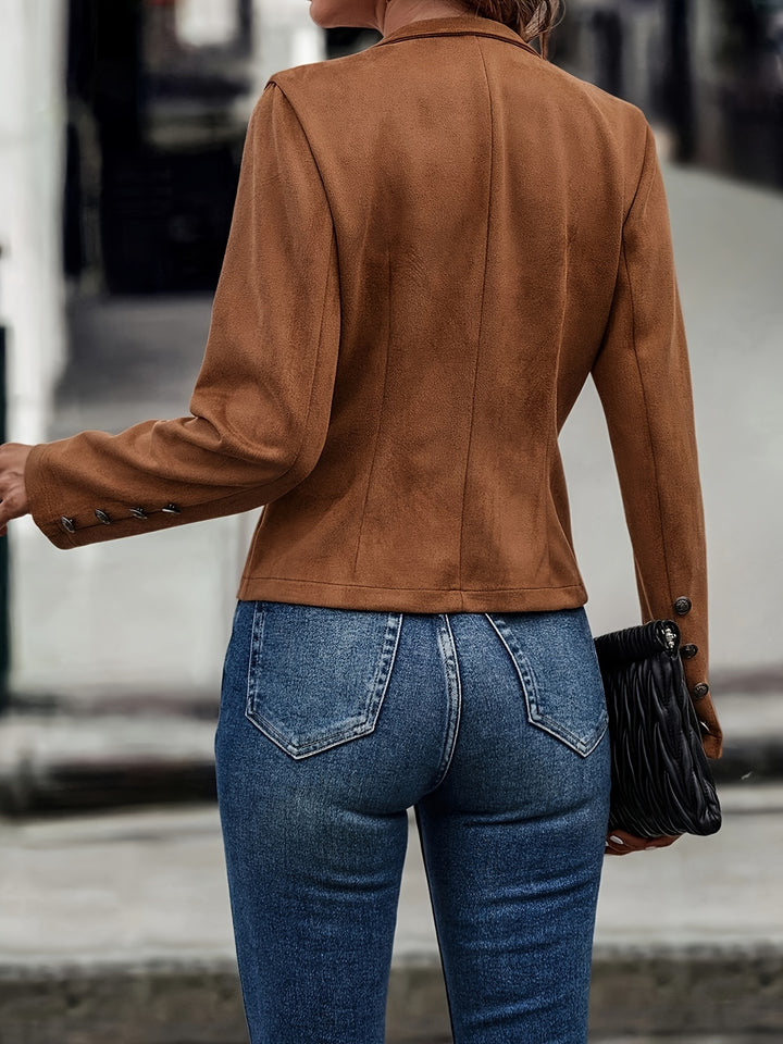 Chloe™ - Slim-Fit Faux Suede Jacket