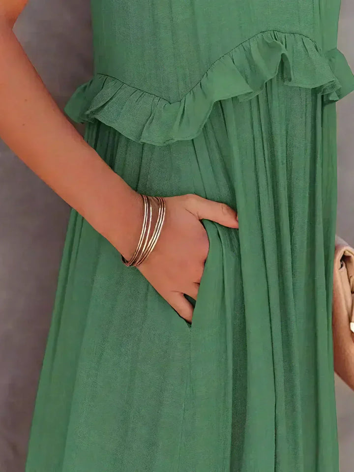 Sarah | Halter Ruffle Maxi Dress (Almost Sold Out)