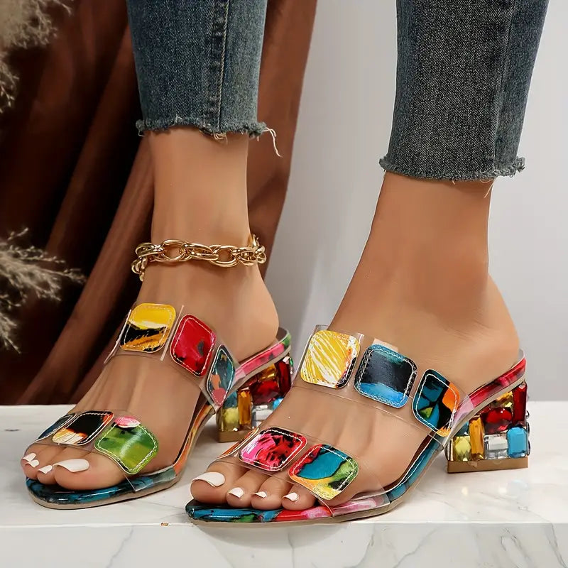Chiara™ - Colourful Sandals with Double Straps