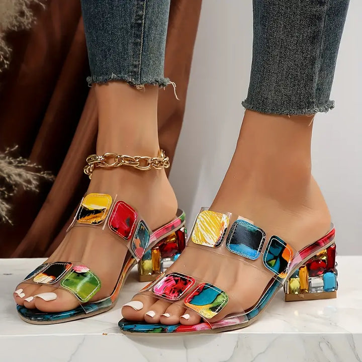 Chiara™ - Colourful Sandals with Double Straps