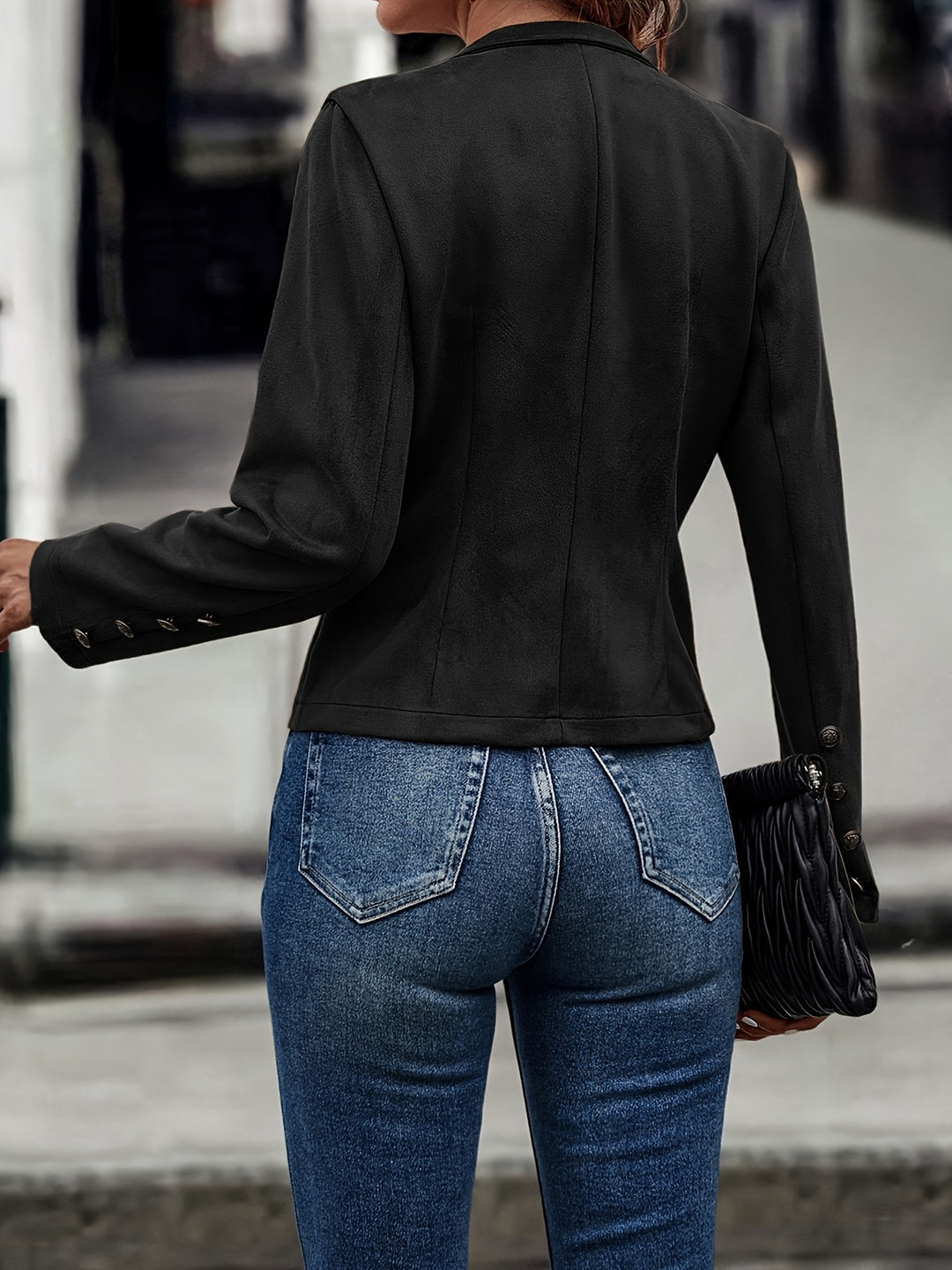 Chloe™ - Slim-Fit Faux Suede Jacket