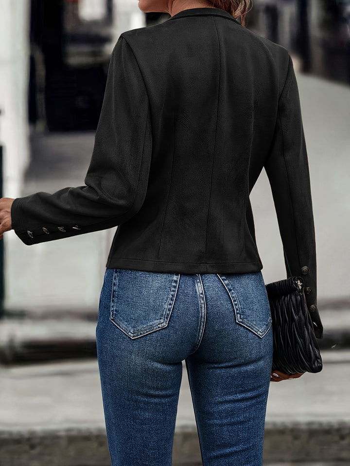 Chloe™ - Slim-Fit Faux Suede Jacket