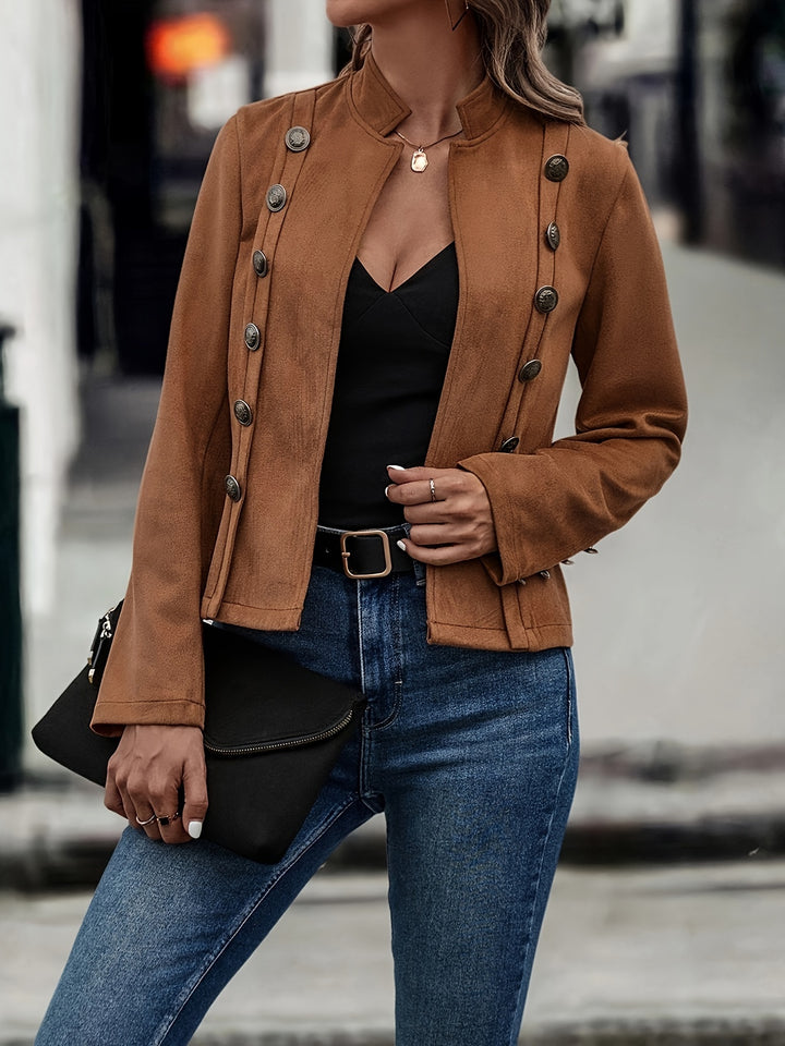 Chloe™ - Slim-Fit Faux Suede Jacket