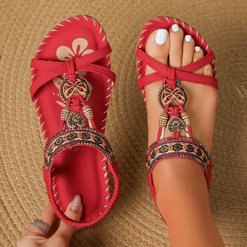 Colella™ - Elegant Orthopaedic Floral Sandals