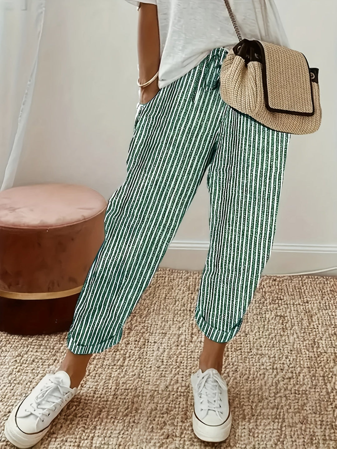 Elena™ - Striped Wide-Leg Trousers