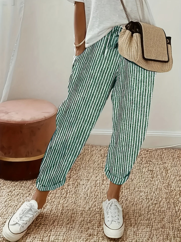 Elena™ - Striped Wide-Leg Trousers