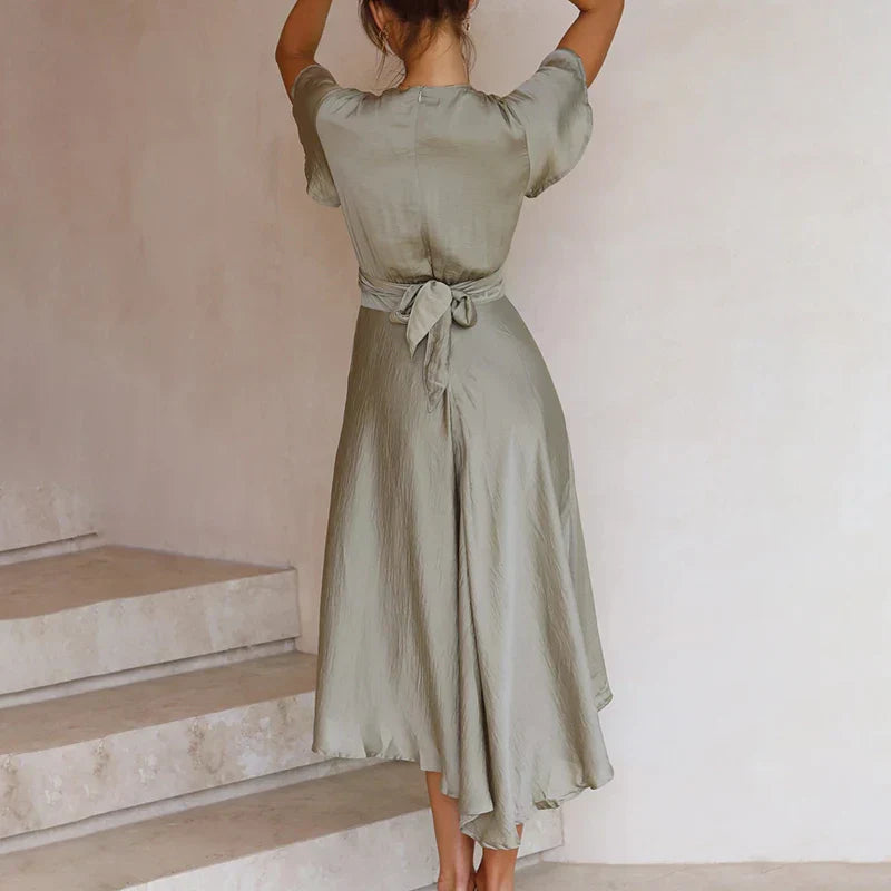 Edvige™ - Rosewood Satin Maxi Dress