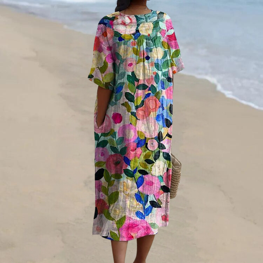 Miles™ - Women's Colourful Floral Dress