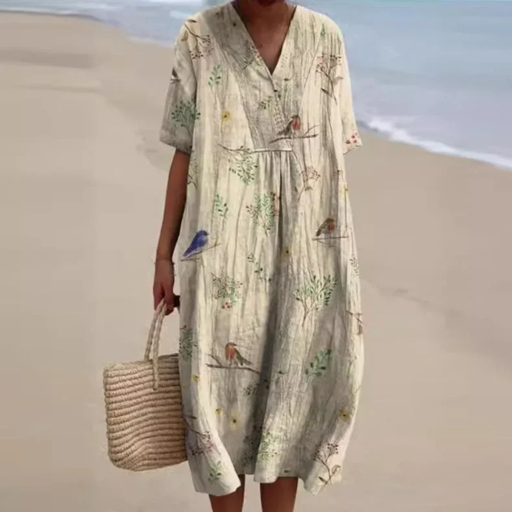 Miles™ - Women's Colourful Floral Dress