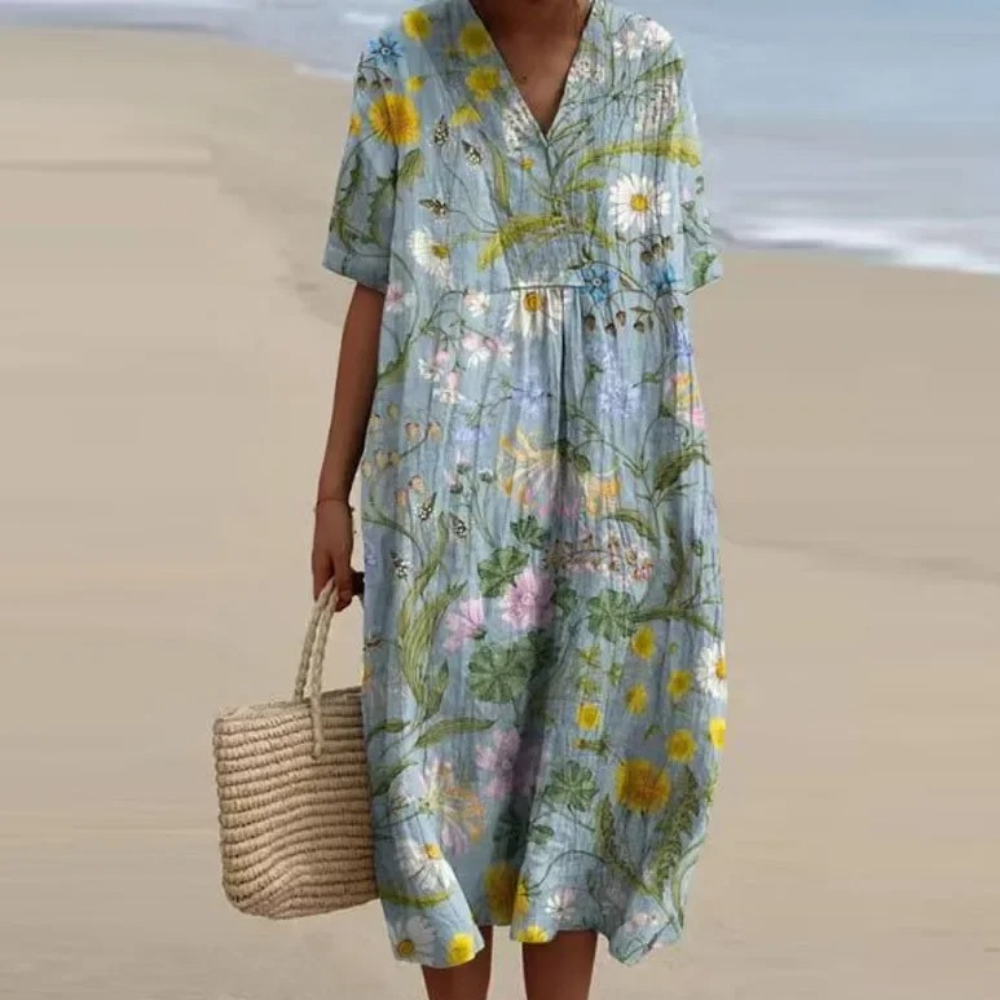 Miles™ - Women's Colourful Floral Dress