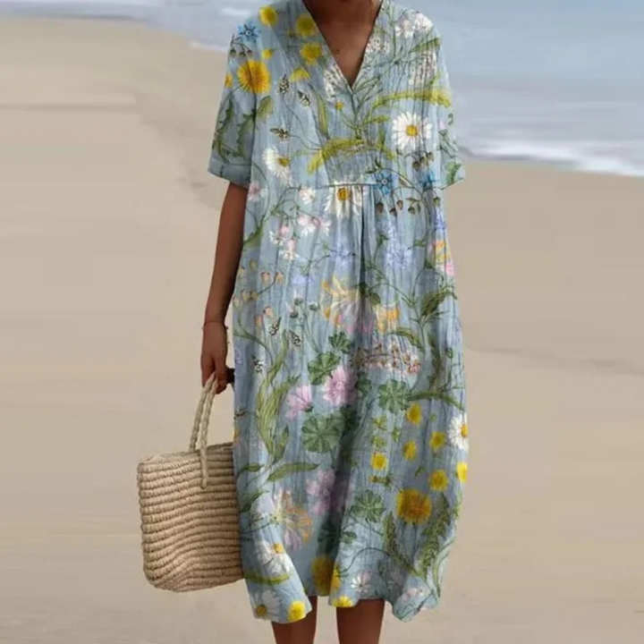 Miles™ - Women's Colourful Floral Dress
