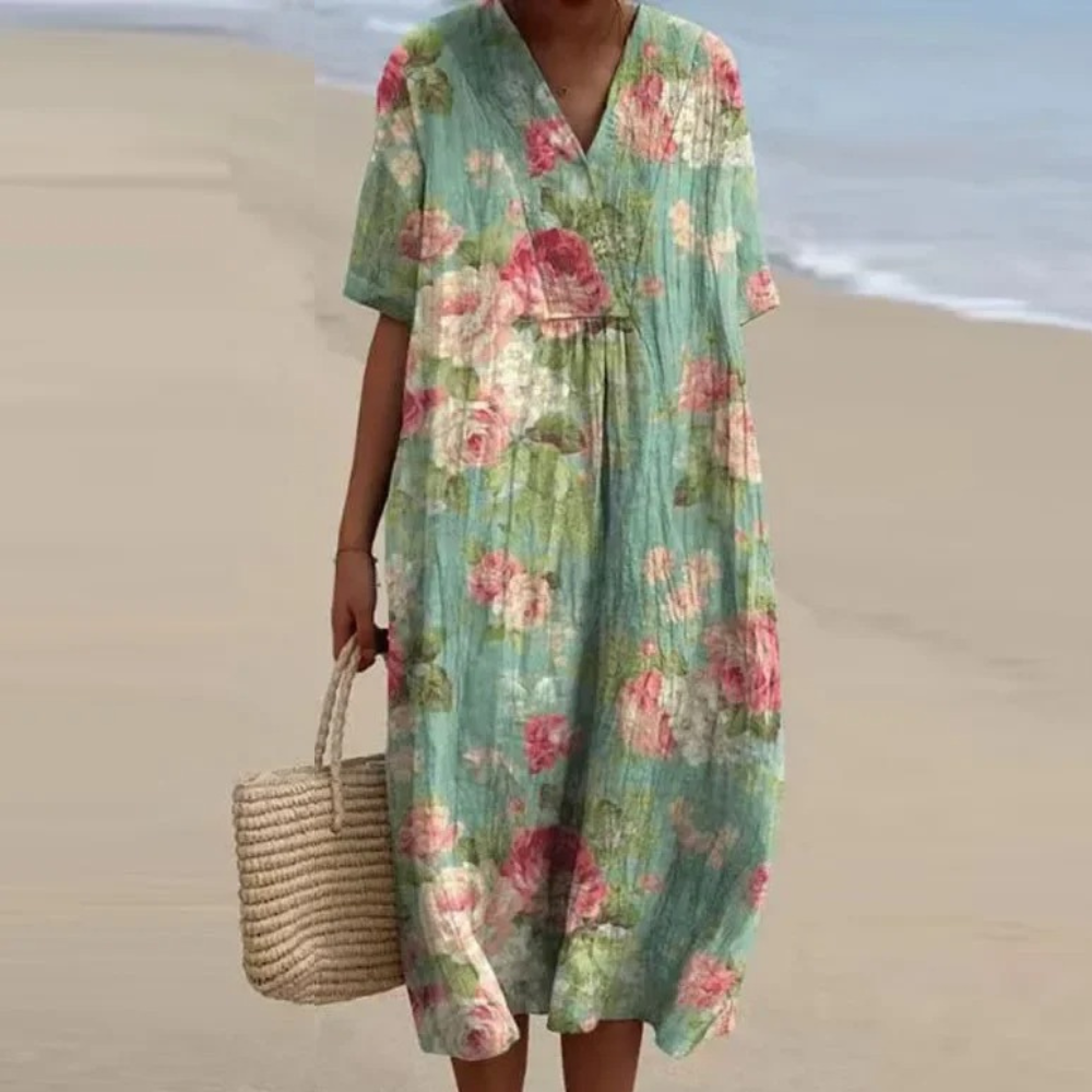 Miles™ - Women's Colourful Floral Dress