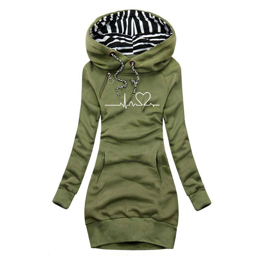 Cristina™ - Dress Jumper with Heartbeat Print