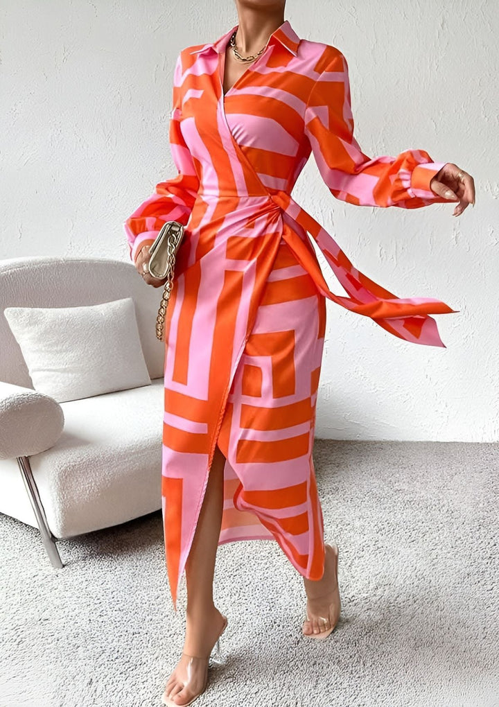 Amalia™ – Timeless Printed Wrap Dress