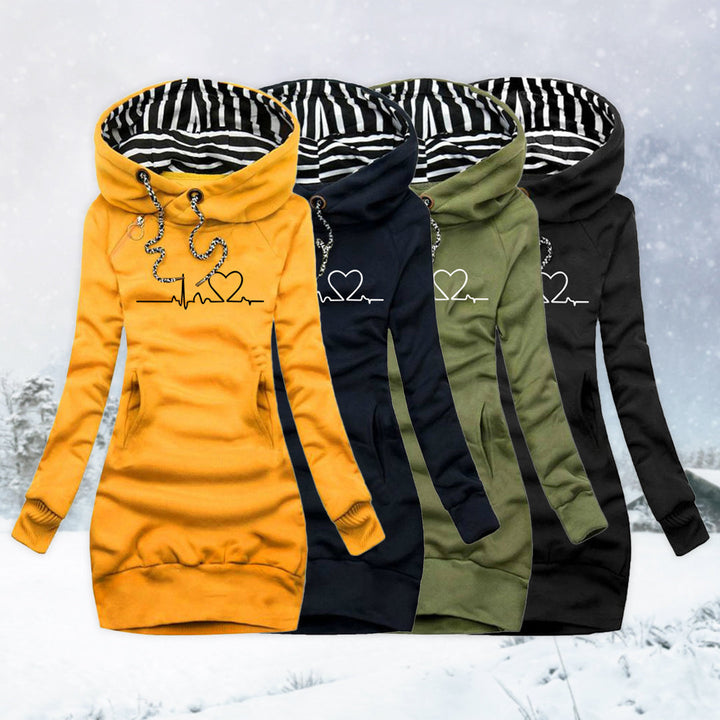 Cristina™ - Dress Jumper with Heartbeat Print