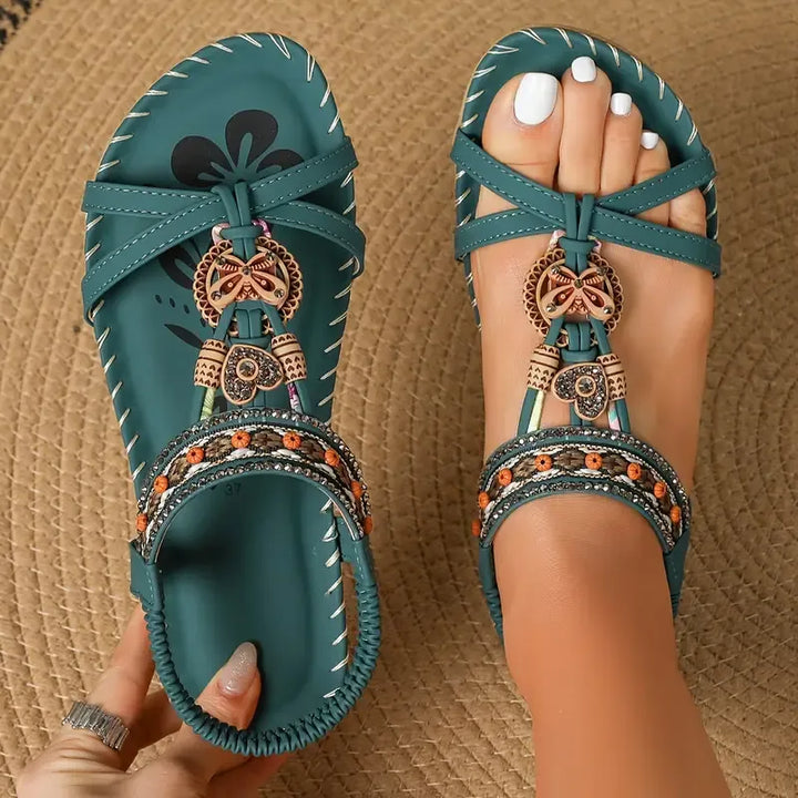 Colella™ - Elegant Orthopaedic Floral Sandals