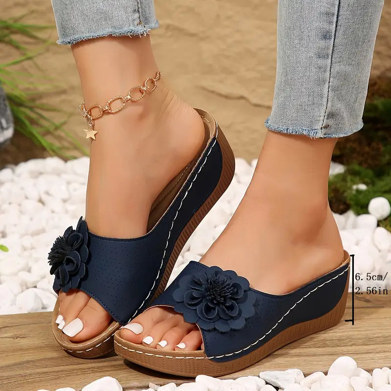 Belle™ - Orthopaedic Sandals with Floral Pattern