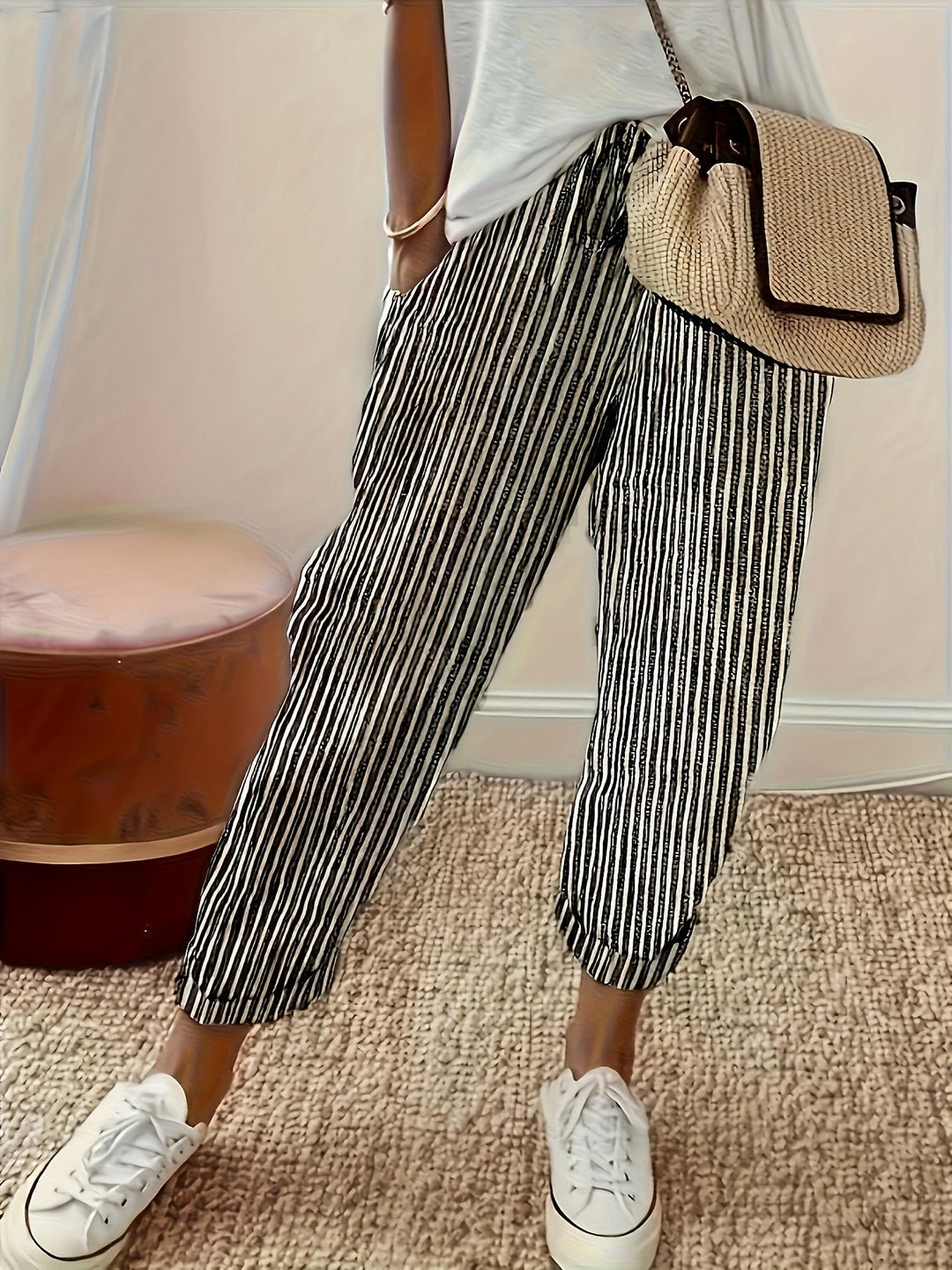 Elena™ - Striped Wide-Leg Trousers