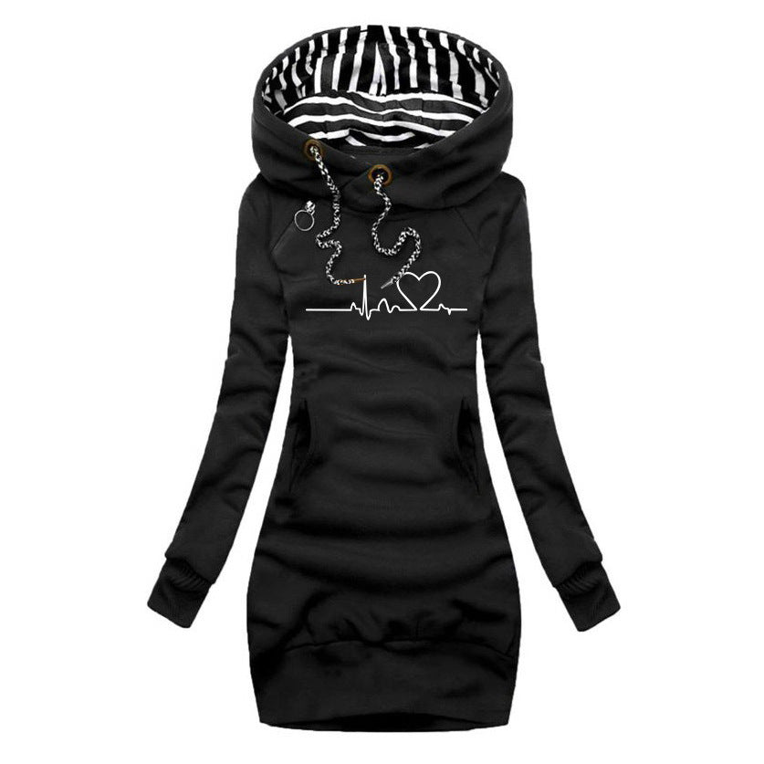 Cristina™ - Dress Jumper with Heartbeat Print