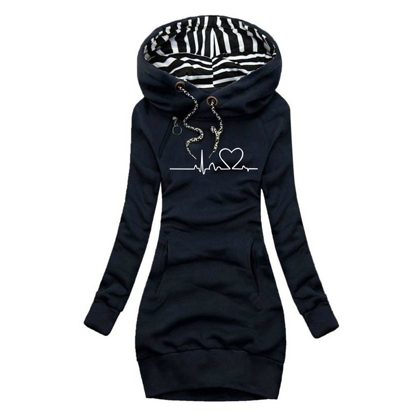 Cristina™ - Dress Jumper with Heartbeat Print