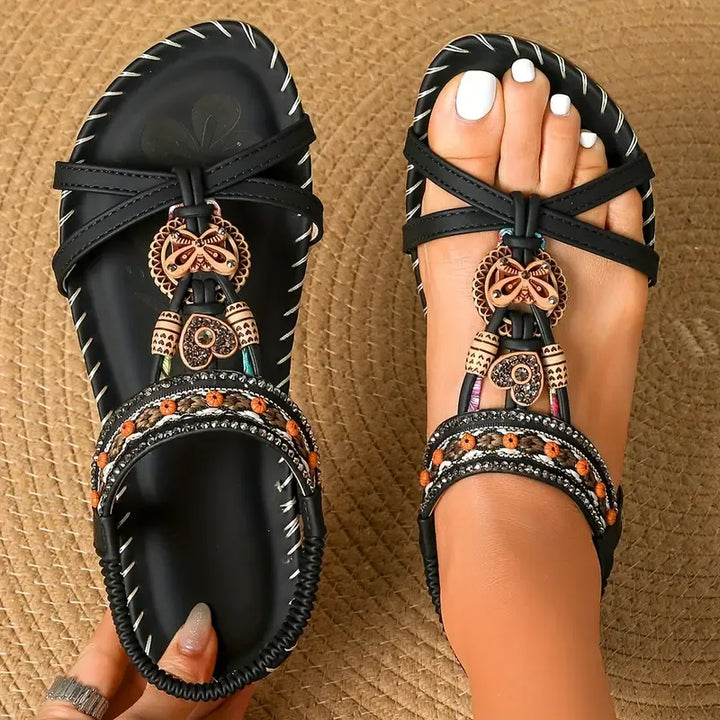 Colella™ - Elegant Orthopaedic Floral Sandals