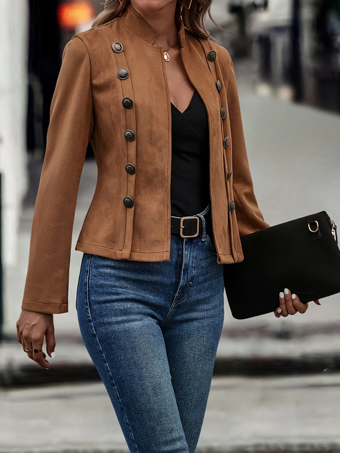 Chloe™ - Slim-Fit Faux Suede Jacket