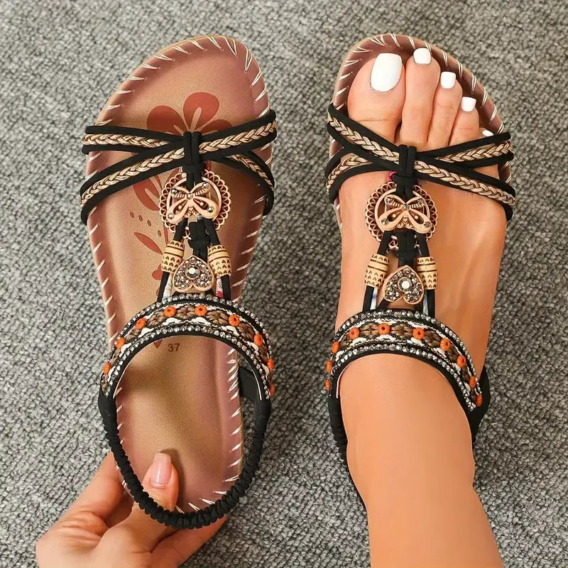 Colella™ - Elegant Orthopaedic Floral Sandals