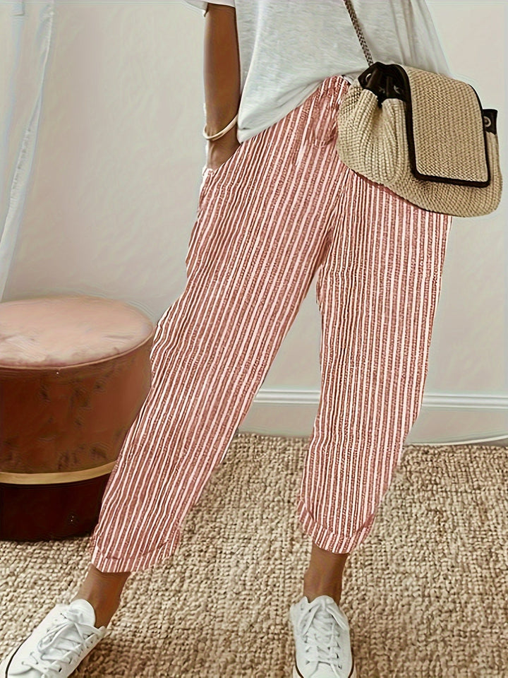 Elena™ - Striped Wide-Leg Trousers
