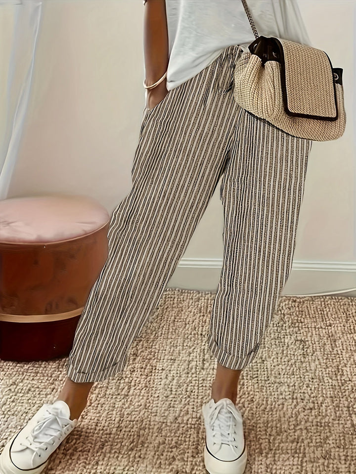 Elena™ - Striped Wide-Leg Trousers