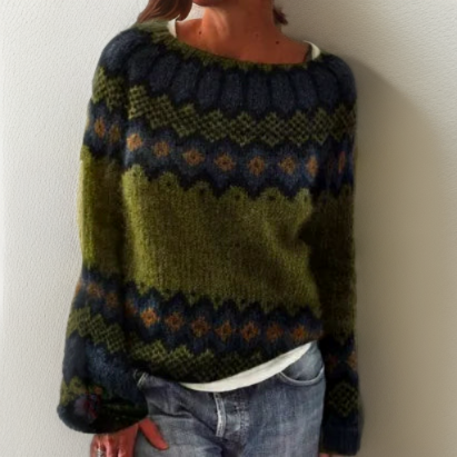 Shaila | Elegant Jumper with Geometric Pattern