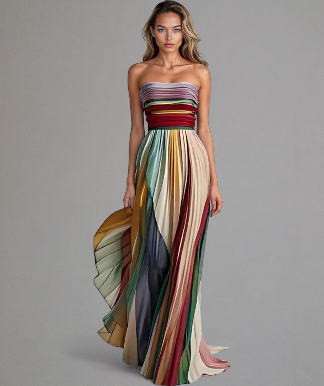 Flora™ - Sleeveless Colourful Dress