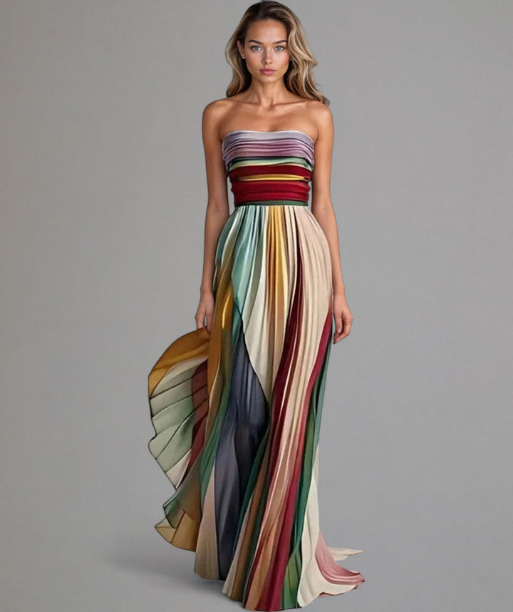 Flora™ - Sleeveless Colourful Dress