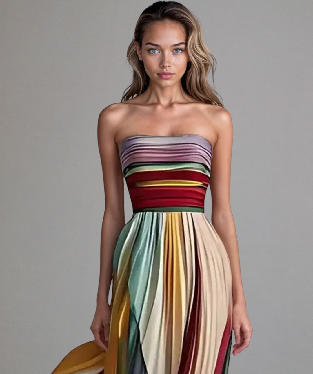 Flora™ - Sleeveless Colourful Dress