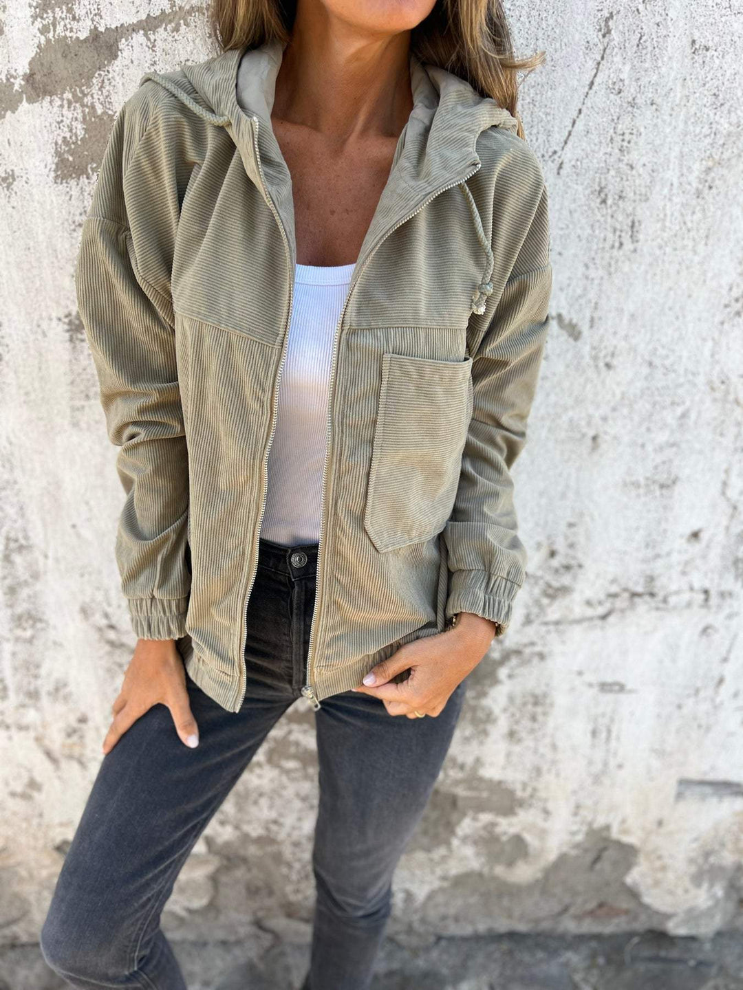 Concetta - Casual Jacket with Hood and Zip