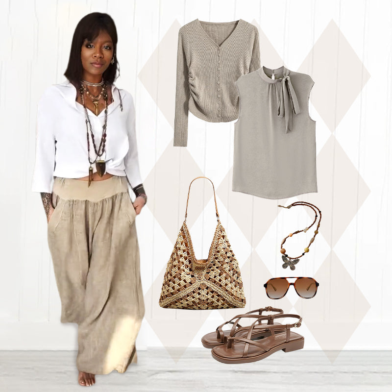 Lucy™ – Elastic Wide Trousers with Pockets