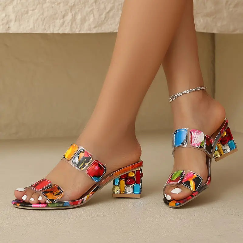 Chiara™ - Colourful Sandals with Double Straps