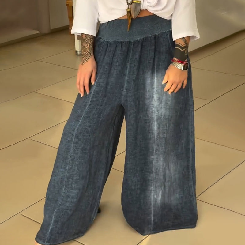 Lucy™ – Elastic Wide Trousers with Pockets