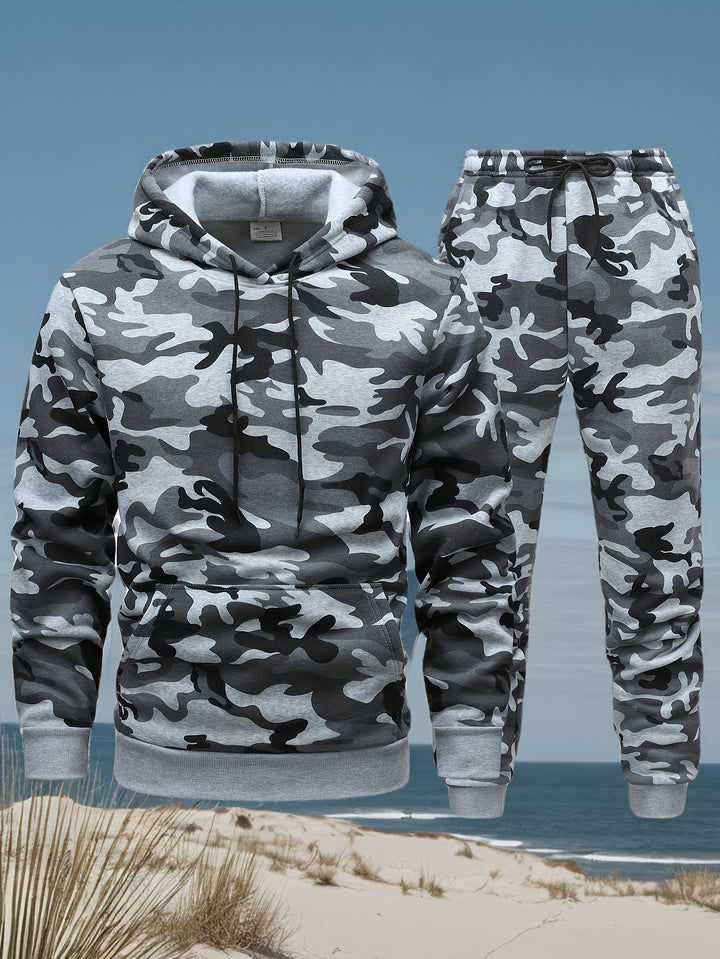 Harvey™ - Men's Camo Hooded Sweatshirt and Pants Set