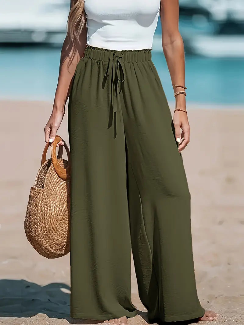 Avery™ - Breathable High-Waisted Wide Leg Trousers