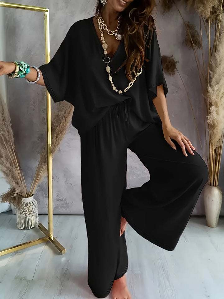 Farah™ - Stylish Plain Women's Two-Piece Set