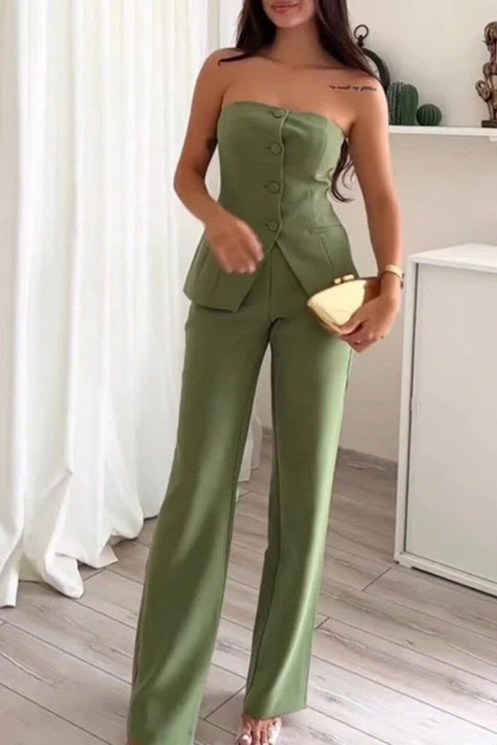 BRIA™ - Strapless Two-Piece Set with Buttons