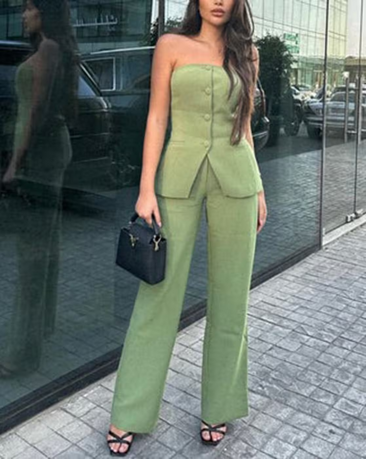 BRIA™ - Strapless Two-Piece Set with Buttons